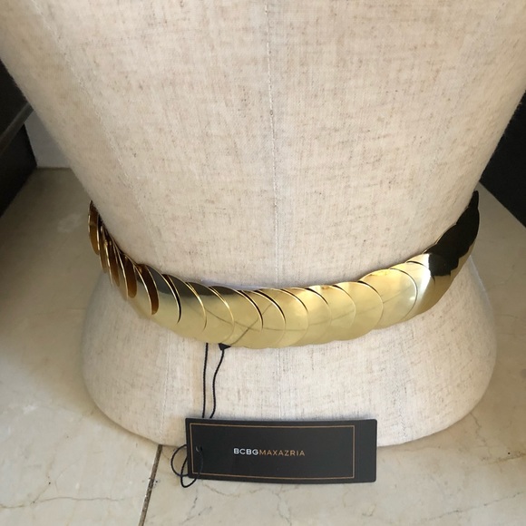 BCBG MAXAZRIA ELASTICATED GOLD PLATE DISKS - Picture 3 of 8